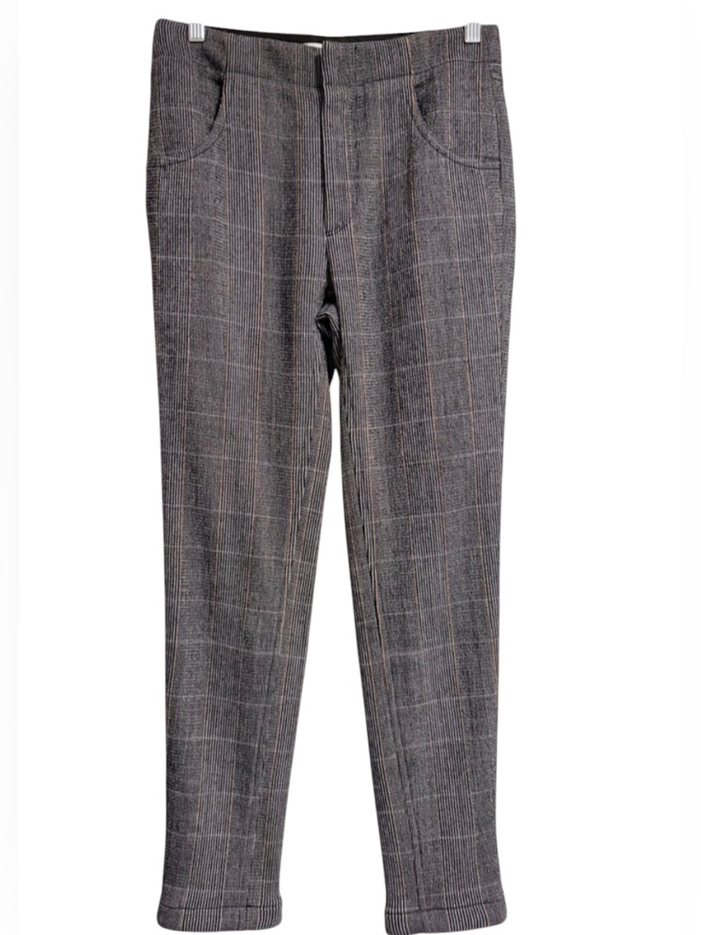 Chloé Women’s Gray Wool Trousers High Rise Straight Leg Designer Pants 38